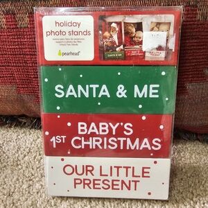 Pearhead Baby's 1st Christmas Holiday Photo Stands. NEW